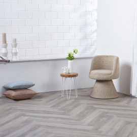 Floorlife Yup Collection Herringbone Light Grey 3533 visgraat klik PVC vloer