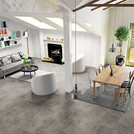 Gelasta Pure Tile 8506 Basalt Light Grey plak PVC vloer